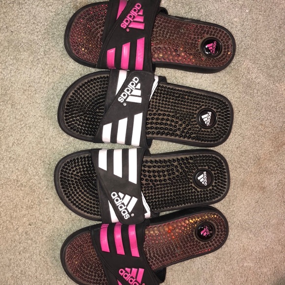 spiky adidas slides